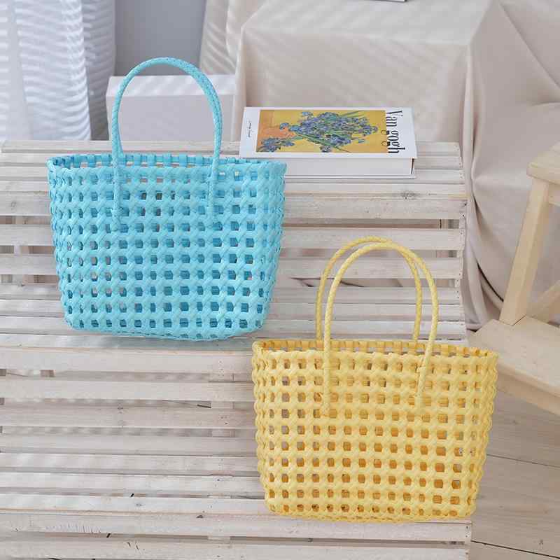 カゴバッグ レディース 草編みバッグ ストリート ハンドバッグ 普段使い 編み込み 大容量 籠バッグ 通..