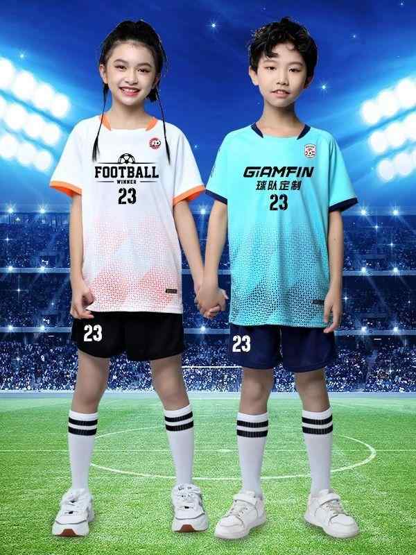 サッカーウェア 子供用 春夏秋冬 サッカー トレーニングウェア ユニフォーム ストライプ ポリエステル ..