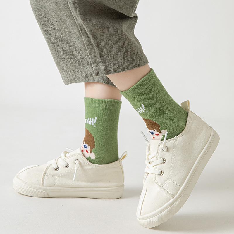 子供 靴下 男の子 春秋 カートゥーン 小暖 ボーイズ 学生 コットン混紡 ミドル丈 吸汗 通気性 トレンディ