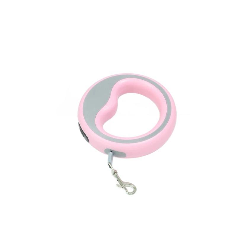 ペット用リード 犬用伸縮リード ハンズフリー 散歩用リード 小型犬 中型犬 テディ ビション 2.5M 3M ABS製 伸縮可能 牽引ロープ 基礎 ピンク ブルー グレー