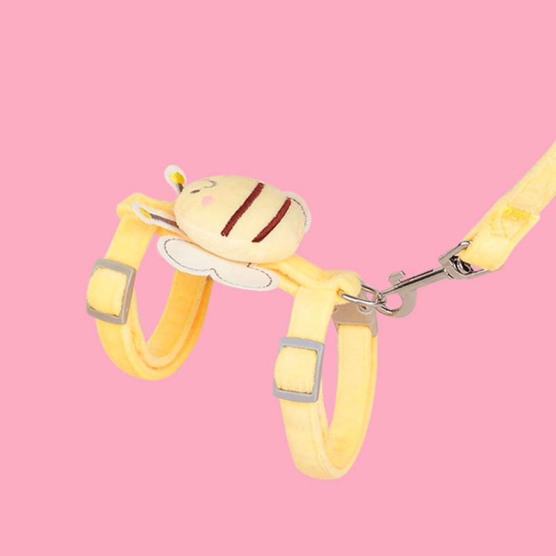 猫用ハーネス 猫用リード 調節可能 お散歩グッズ 柔らかい ペット用品 水晶ベルベット 青色 黄色  ...