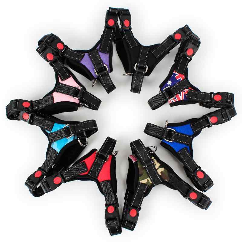 首輪 胴輪 リード 大型犬 ペット ハーネス 散歩用 伸縮性 帆布 ナイロン 青色 赤色 黒色 チェック柄 軽量(x2)