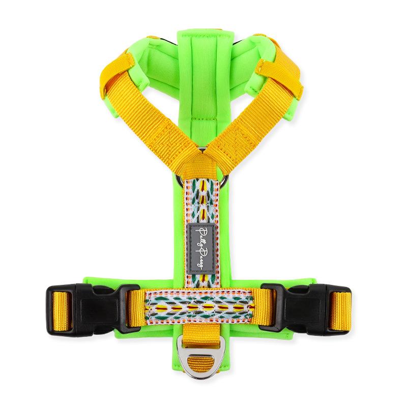 ペット用ハーネス リード 小型犬 中型犬 メッシュ 牽引ロープ 通気性 防水 散歩 お出かけ 清新ブルー ..