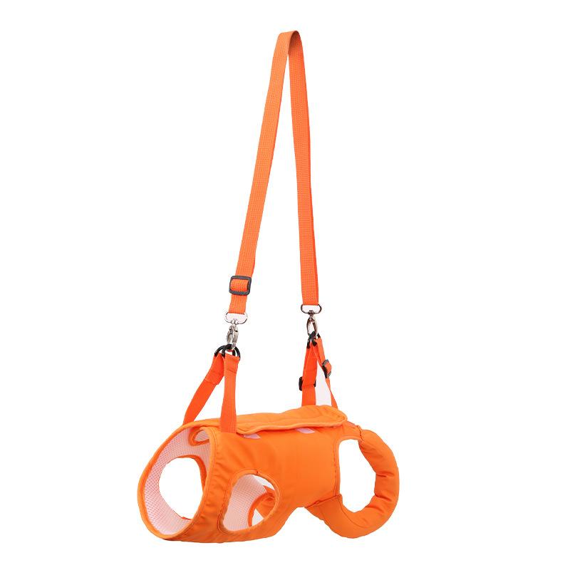 犬用 補助ハーネス 介護用 歩行補助 散歩用 老犬 障害犬 リハビリ ケガ けが オレンジ S M L XL