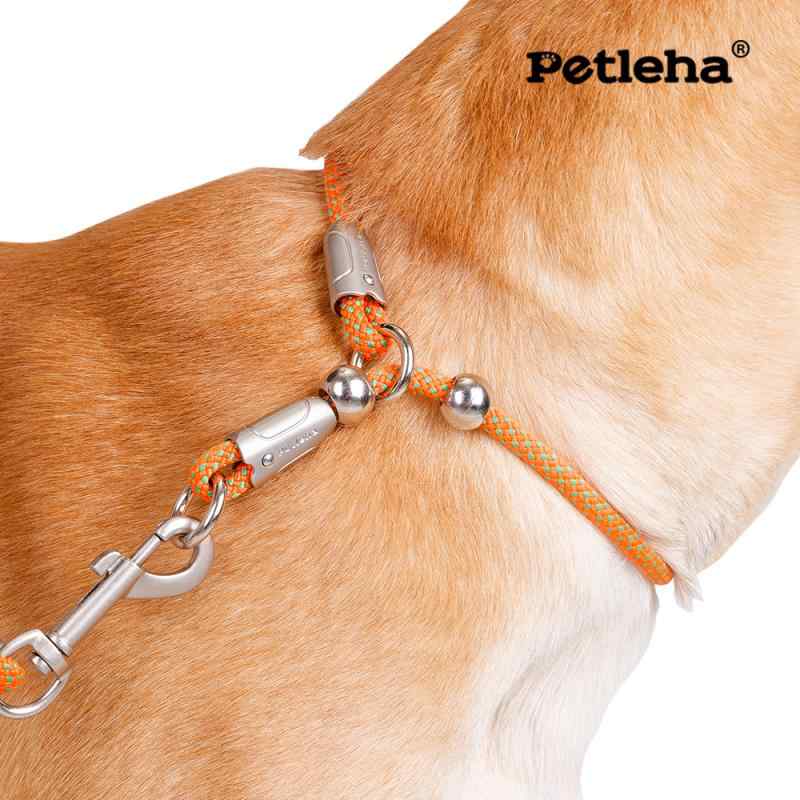 犬 首輪 牽引ロープ P型 訓練用 ポリエステル 亜鉛合金 小型犬 中型犬 大型犬 散歩用 ペット用品