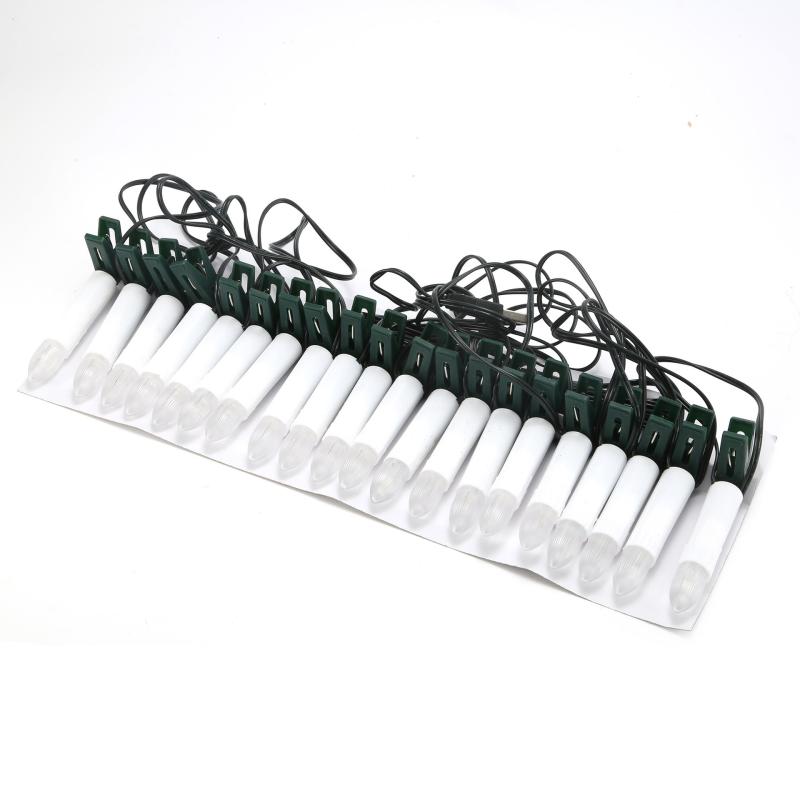 クリスマス LED ろうそく ライト 暖色 蝋燭 ランプ クリップ USB クリスマスツリー イルミネーションライト 電飾(x2)