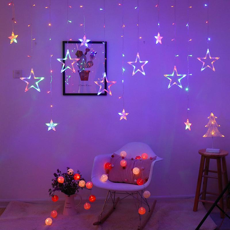 LED イルミネーションライト 星 月 ストリングライト ベッドルーム クリスマス ハロウィン パーティー イベント デコレーション 飾り付け