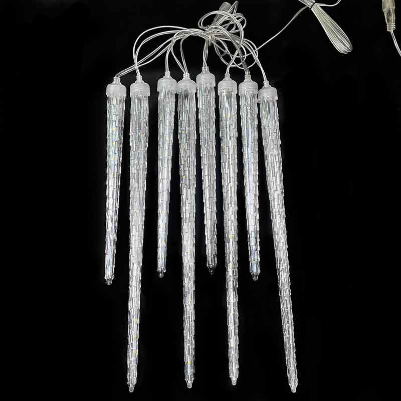 LED イルミネーションライト アイスクルライト つららライト 流星群ライト クリスマスライト 防水 デコレーション ソーラー ガーデンライト イベント パーティー 暖白 ホワイト カラー ブルー