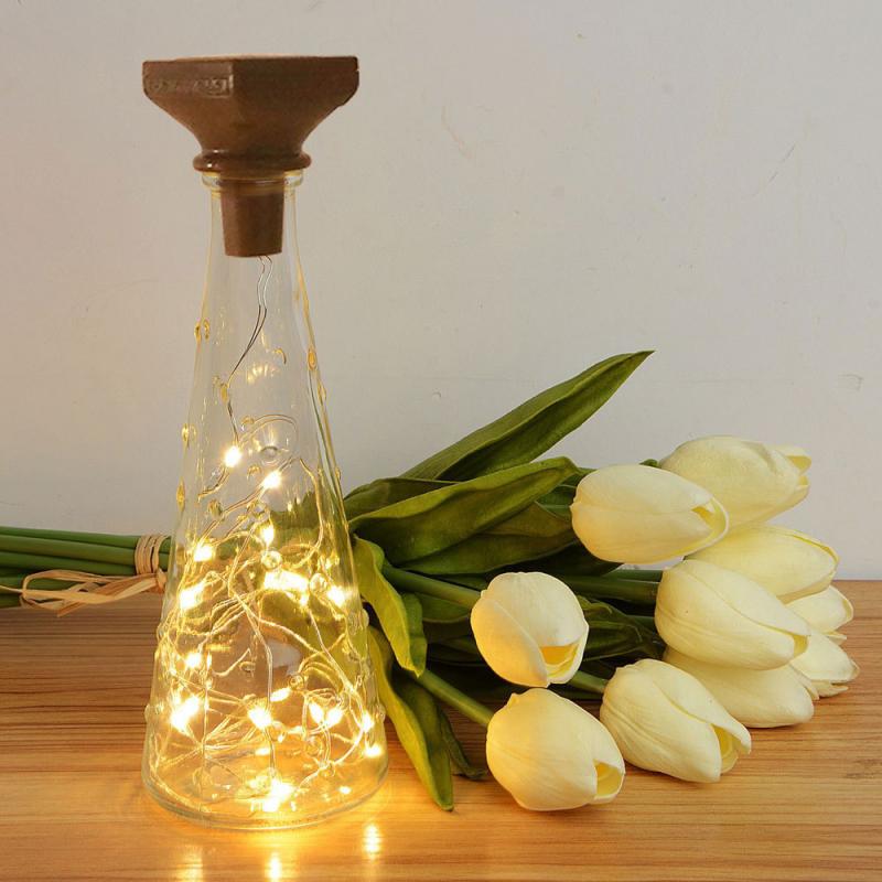 ガーデンライト ソーラー 防水 LED イルミネーション ボトル型 銅線 ワイヤー ライト クリスマス ウェディング パーティー 四色 ウォームホワイト クールホワイト(x2)