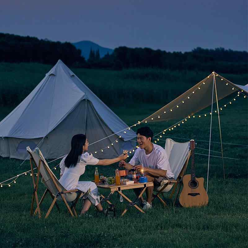 LED ストリングライト USB 暖色 円球 リモコン付き CE認証 FCC認証 屋外 野営 デコレーション ライト