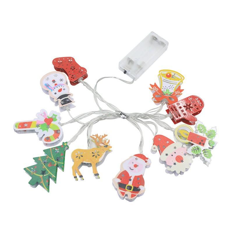 LED イルミネーション ライト クリスマス 飾り オーナメント 電飾 鹿 ベル 雪の結晶 電池式 暖白色 イベント パーティー 誕生日 結婚式(x2)