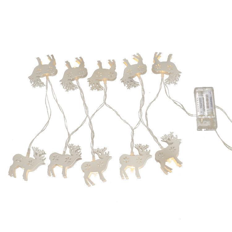 クリスマス LED イルミネーションライト トナカイ 暖白色 ステンレス 北欧風 室内照明