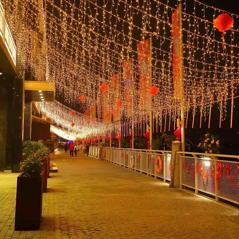 イルミネーション ライト カーテンライト LED 暖色 白色 カラフル ブルー 防水 クリスマス 結婚式 パーティー イベント 舞台 天井装飾