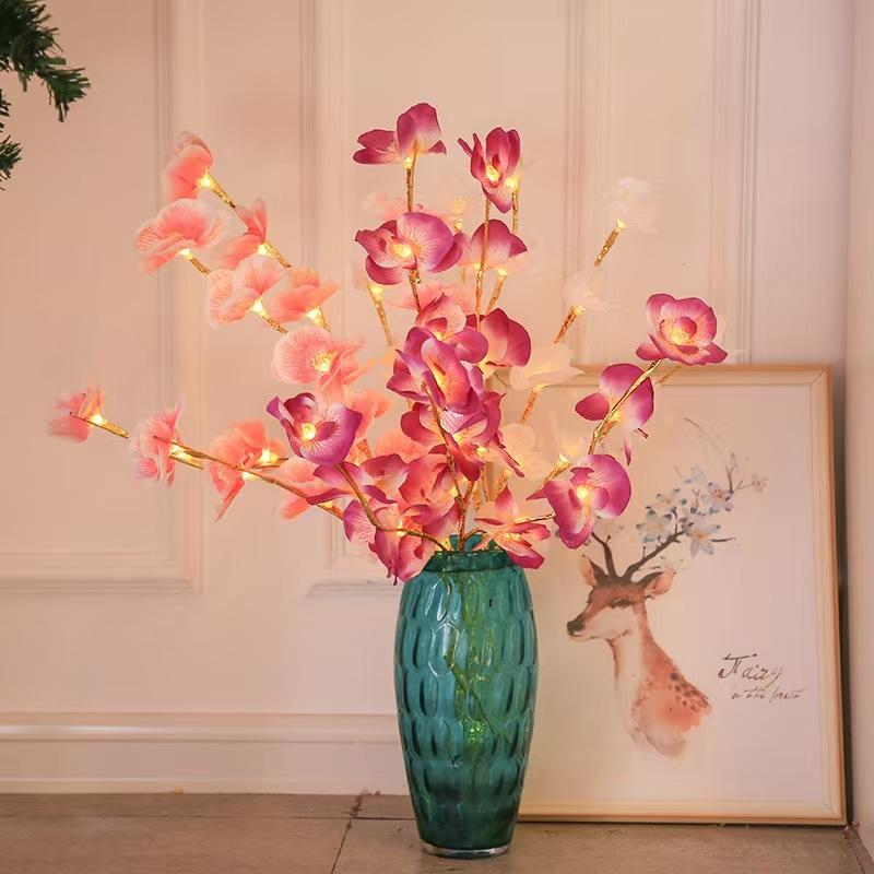 LED 樹木 ライト イルミネーション ライト 電飾 室内 結婚式 パーティー 装飾 ランプ 暖光 パープル 胡蝶蘭 ブラウン 枝 暖光 ホワイト 胡蝶蘭 ブラウン 枝 暖光 ピンク ローズ ブラウン 枝 暖光 ホワイト ローズ ブラウン 枝 暖光 パー