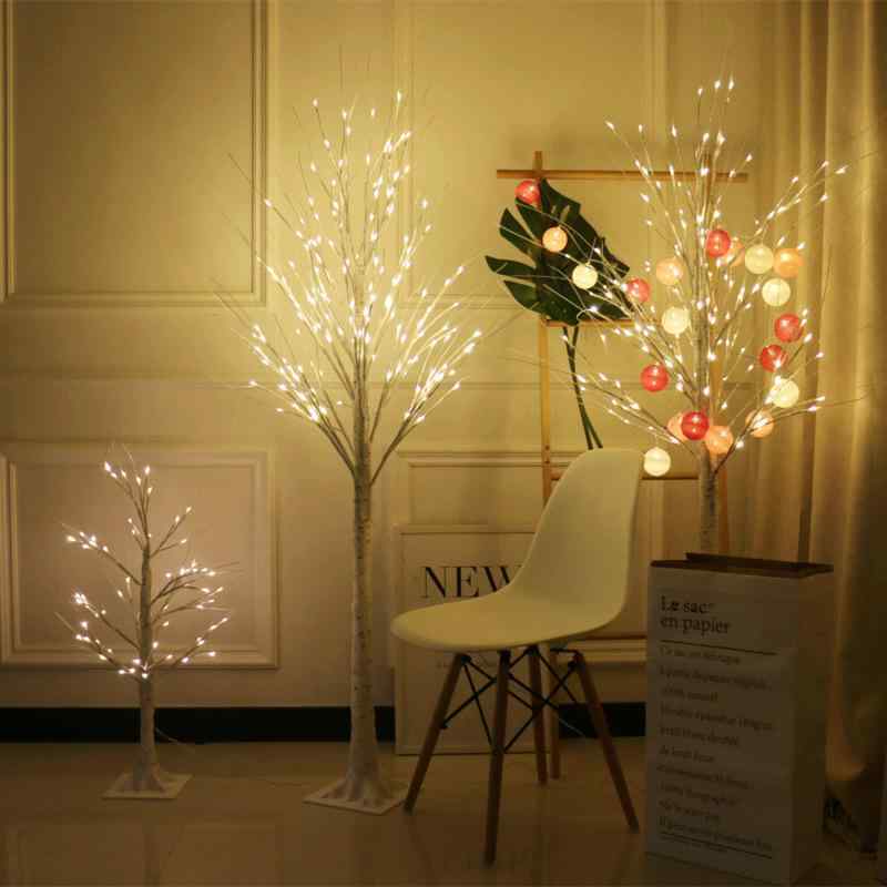 クリスマス LED イルミネーションライト 白樺風 ツリーライト USB 電池式 60cm 90cm 120cm 150cm 180cm 220cm ガーデンライト 室内 デコレーション イベント パーティー 照明 インテリアライト