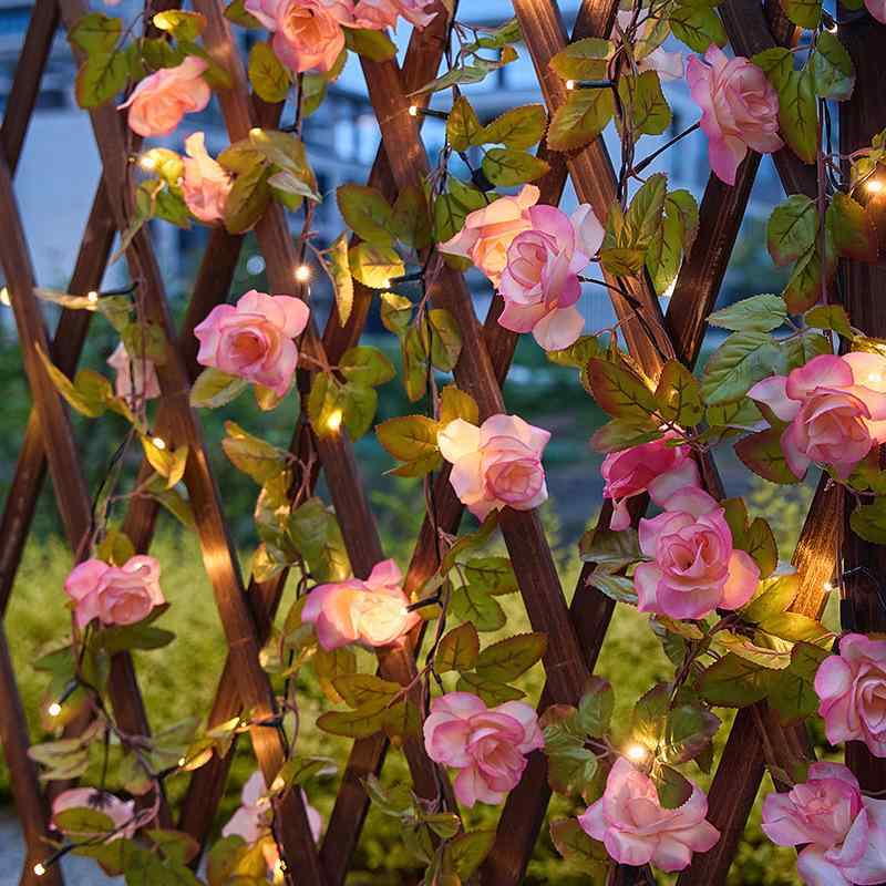 ガーデンライト レディース イルミネーションライト 防水 桜 ひまわり バラ 電飾 LED 電池式 結婚式 パーティー イベント 庭 暖白色