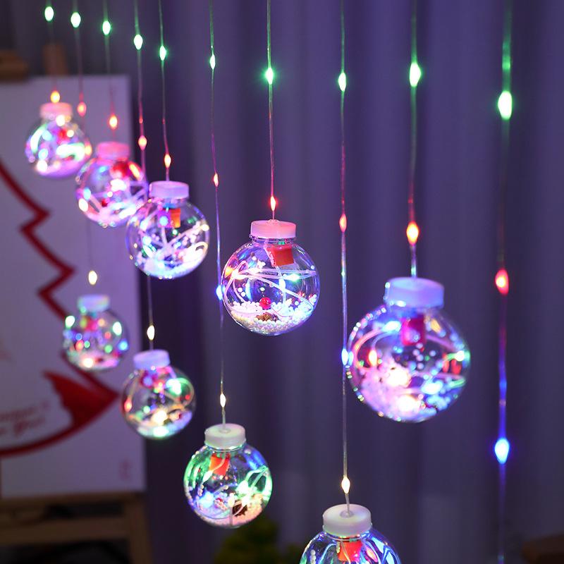 カーテンライト LED イルミネーションライト クリスマス 飾りライト 暖光 白光 カラー 部屋装飾 満天星 飾り 雪だるま クリスマスツリー ギフト