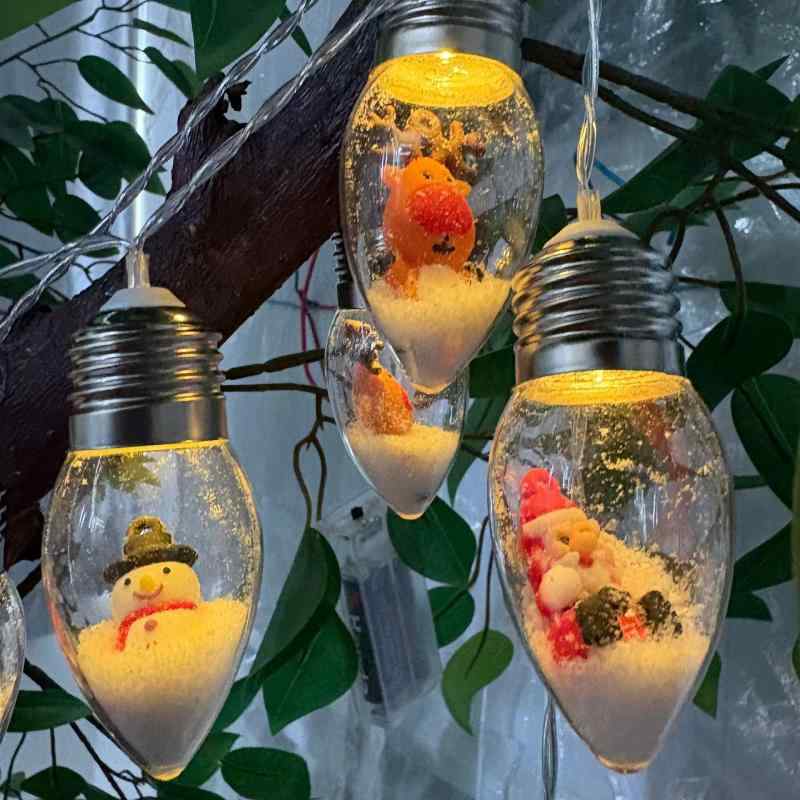 クリスマス イルミネーションライト クリスマス飾り LED 電飾 室内 デコレーション サンタクロース 雪だるま 電池式 USB式 クリスマスツリー