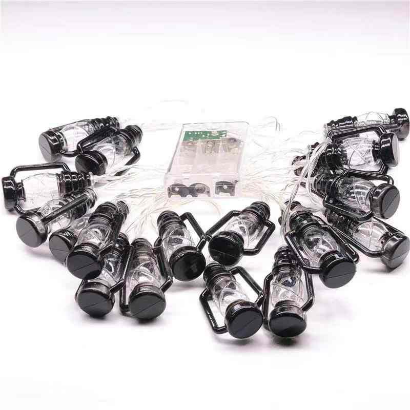 ガーデンライト LED イルミネーションライト 電池式 USB充電式 ソーラー式 レトロ ランタン調ライト ハロウィン クリスマス 照明 飾り 防水 庭 部屋 アウトドア キャンプ ブラック