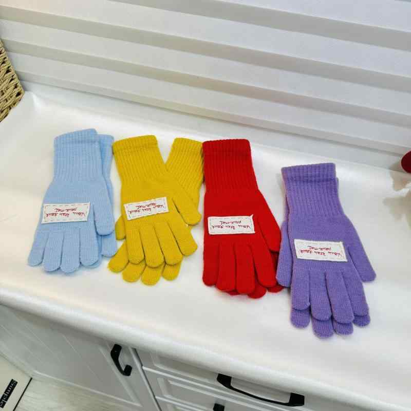 手袋 レディース ニット手袋 スマホ対応 防寒 グローブ 分指 ミトン型 天ブルー 赤 ピンク 黄色 オート..