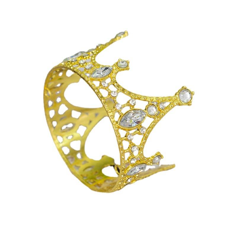 ヘアアクセサリー レディース ウェディング ブライダル ティアラ クラウン 王冠 髪飾り 合金 電気メッキ加工 ジルコニア ストーン キラキラ 華やか ゴージャス パーティー イベント コスプレ