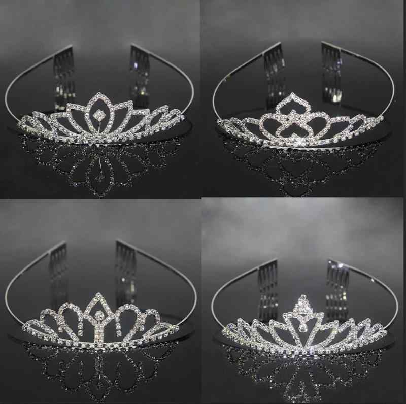ヘアアクセサリー レディース プリンセス ティアラ ジルコニア 電気メッキ加工 クラウン ウェディング ブライダル パーティー 髪飾り ギフト