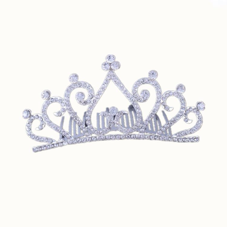 ヘアアクセサリー レディース ブライダル 髪飾り 花嫁 結婚式 ウェディング ティアラ コーム 合金 電気メッキ加工 ジルコニア ラインストーン パーティー イベント 発表会(x2)