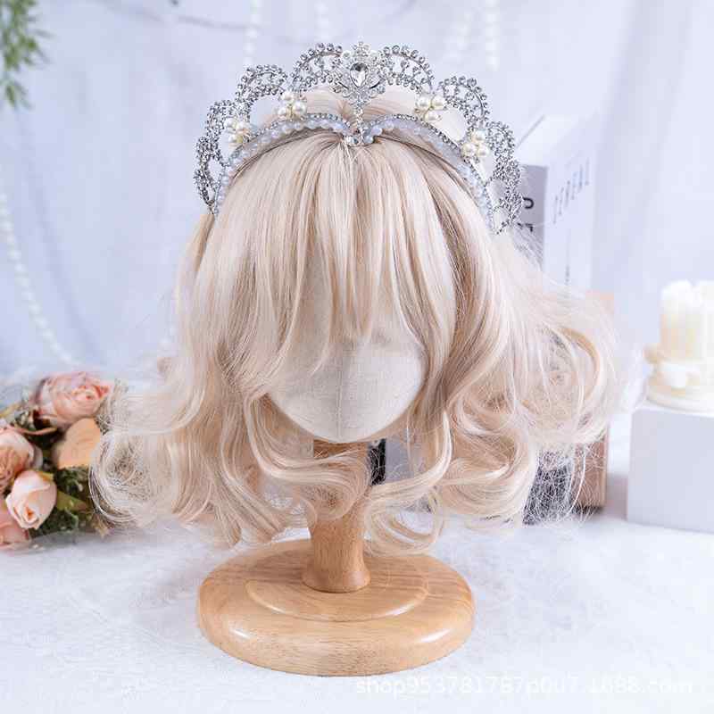 ヘアアクセサリー 女の子 キッズ ティアラ カチューシャ 合金 ラインストーン プリンセス 王冠 シルバー 発表会 演奏会 パーティー 誕生日 高級感