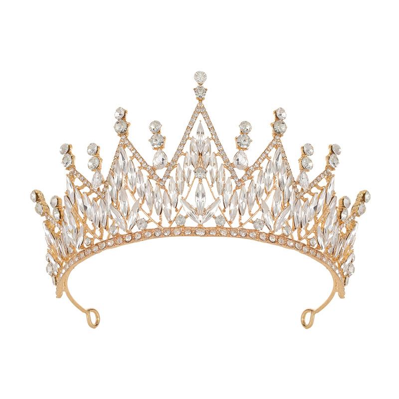 ヘアアクセサリー 子供用 ティアラ クラウン カチューシャ 結婚式 パーティー 発表会 イベント シルバー ゴールド ラインストーン プリンセス お姫様(x2)