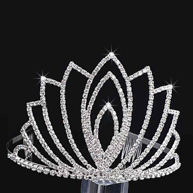 ウェディング ティアラ 結婚式 ブライダル ヘアアクセサリー 髪飾り クラウン カチューシャ 舞台 発表会 ラインストーン シルバー 銀色(x2)