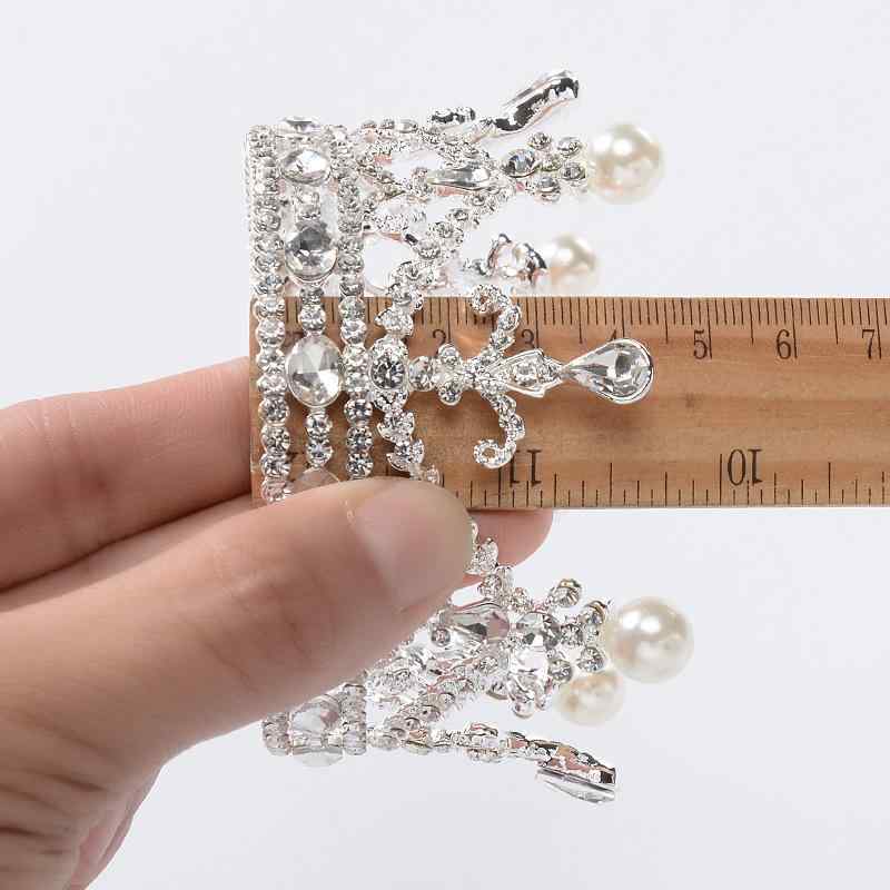 ヘアアクセサリー レディース ブライダル ティアラ クラウン 合金 水晶 ウェディング 結婚式 パーティー 髪飾り 銀色 シルバー