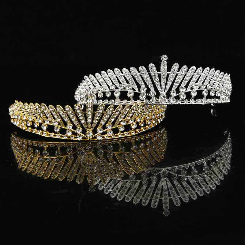 ヘアアクセサリー レディース ティアラ クラウン カチューシャ ジルコニア 合金 電気メッキ加工 パーティー ブライダル ウェディング 披露宴 誕生日 プリンセス かわいい きれいめ 上品 ゴージャス エレガント ラッキーアイテム(x2)