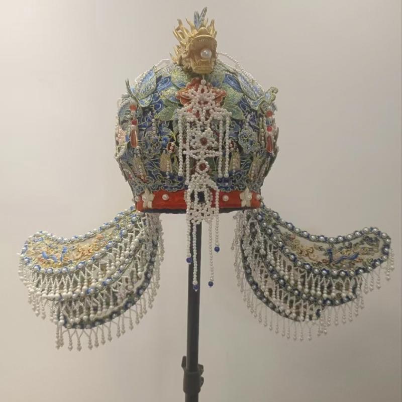 ヘアアクセサリー レディース ブライダル 髪飾り 中国風 ウェディング ティアラ フリンジ タッセル ボンネット クラウン ボンネ