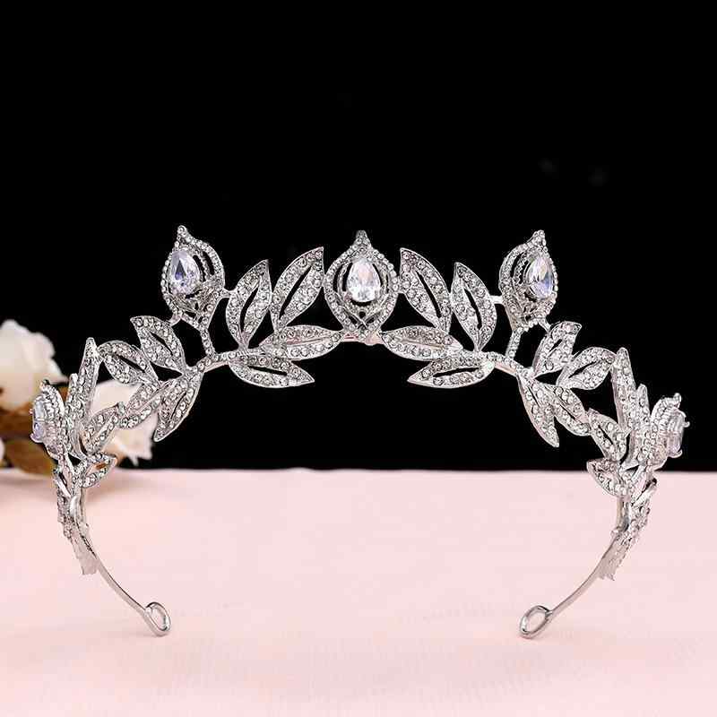 ヘアアクセサリー レディース 髪飾り ティアラ 王冠 ブライダル ウェディング 結婚式 写真撮影 パーティー イベント 合金 ジルコニア 白水晶 キラキラ かわいい