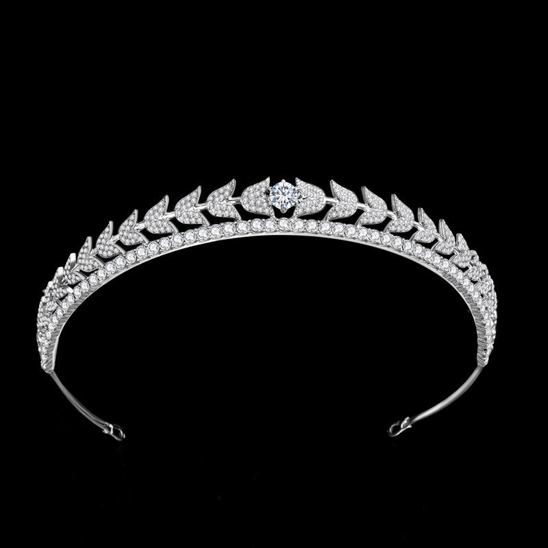 ウェディング ティアラ ブライダル ヘアアクセサリー ジルコニア クラウン 合金 ヘッドドレス 髪飾り 結婚式 撮影 パーティー イベント コスプレ プリンセス...