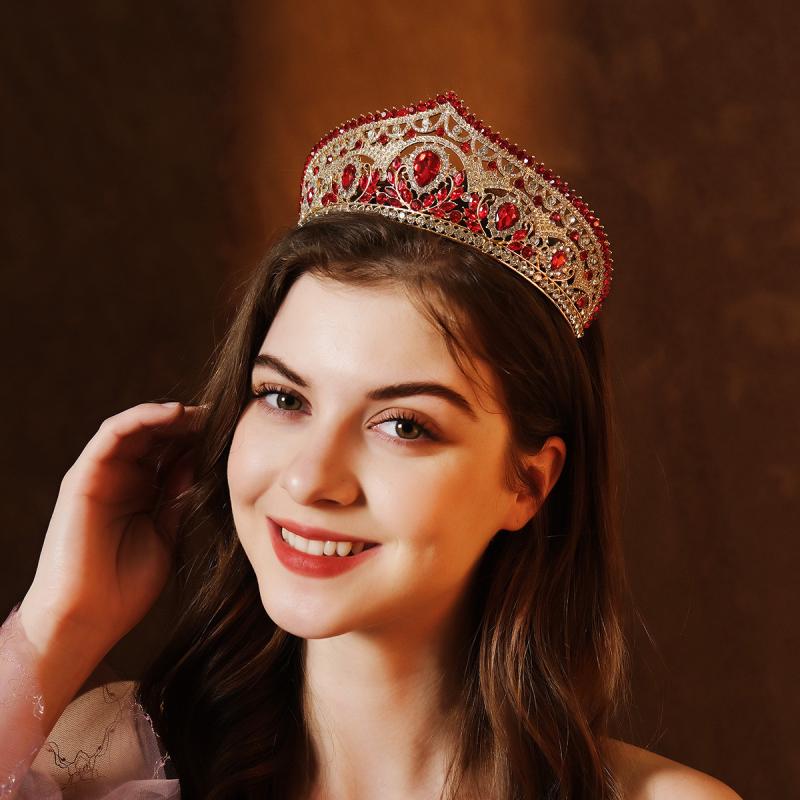 王冠 ティアラ ウェディング ブライダル ヘアアクセサリー 高見え ジルコニア プリンセス パーティー 舞台 発表会 演奏会 KC金 白 クリスタル エレガント 上品(x2)