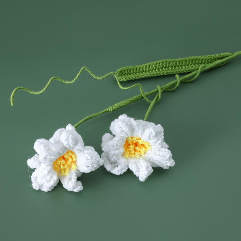 花束 手編み ペルー水仙 ホテル ロビー 飾り 撮影道具 毛糸(x10)