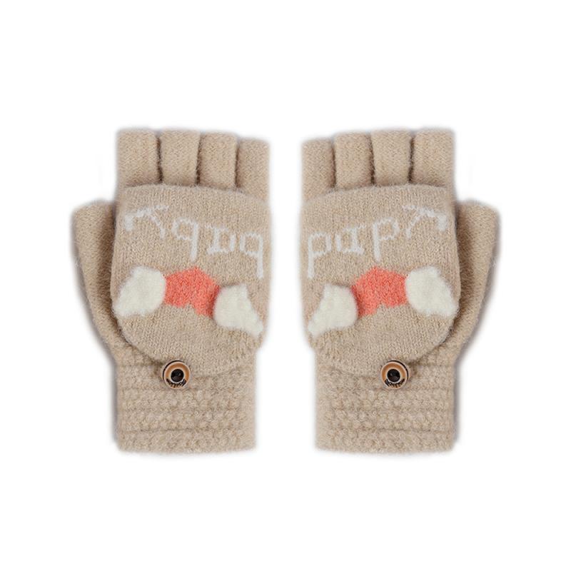 手袋 キッズ ベビー 子供用 ニット手袋 ミトン グローブ 2way あったか裏起毛 防寒 保温 かわいい 動物..