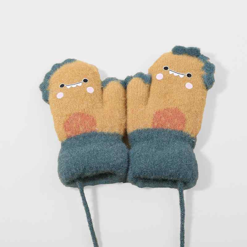 手袋 キッズ ベビー 防寒 暖かい ニット カートゥーン かわいい 男の子 女の子 0歳 1歳 2歳 3歳 秋冬(x2)
