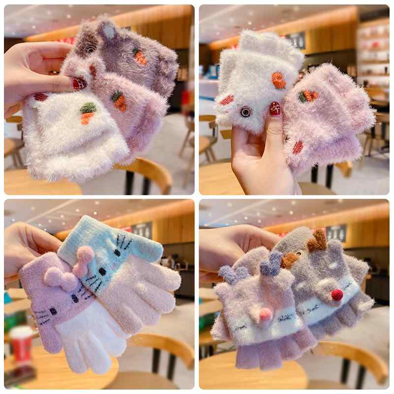 手袋 ベビー キッズ ニット 手袋 秋冬 厚手 防寒 男の子 女の子 5本指 ミトン カバー かわいい 子供用 ..