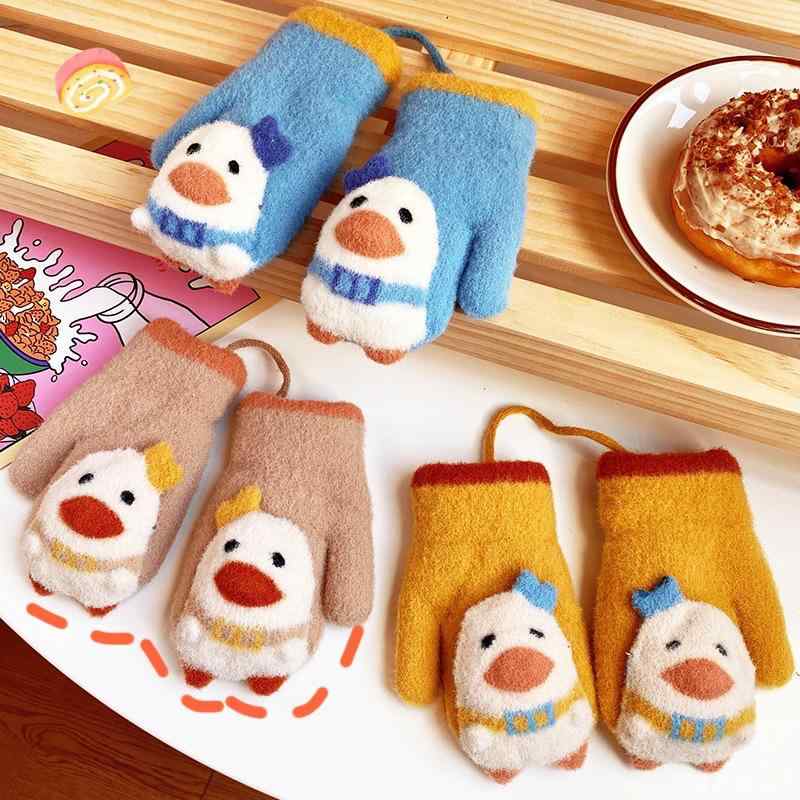 手袋 キッズ 子供用 冬用 防寒 グローブ かわいい カートゥーン 裏起毛 1歳 2歳 3歳 4歳 男の子 女の子..