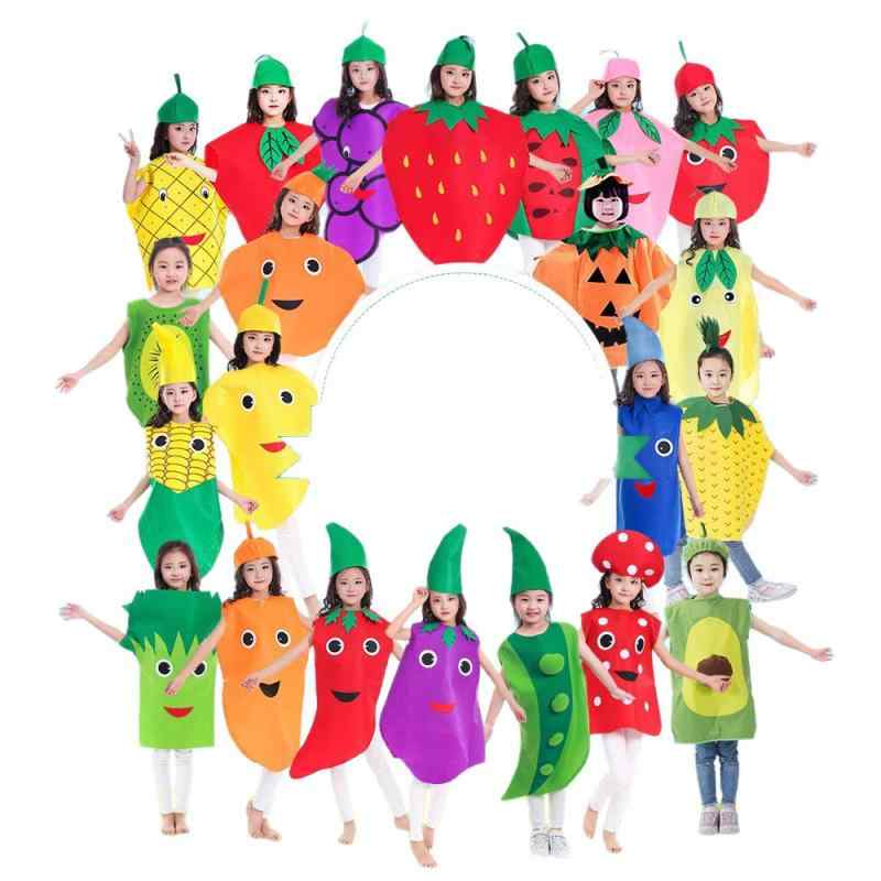 子供用コスチューム 女の子 幼稚園 ダンス 衣装 親子 フルーツ 野菜 西瓜 いちご 桃 ぶどう とうもろこ..