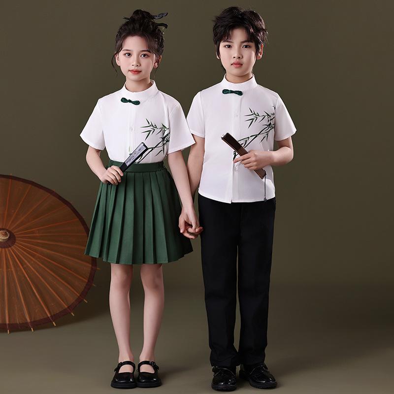 子供服 和風セットアップ 男女兼用 発表会 卒業式 写真撮影用 ポリエステル素材