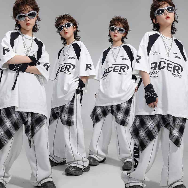 ダンス衣装 キッズ ヒップホップ セットアップ 子供 男の子 練習着 ストリート カジュアル 半袖 パンツ..