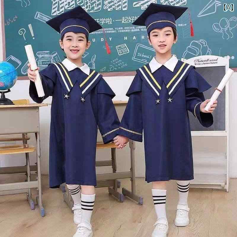 子供用 卒業式用衣装 上下セット 帽子付き 小学校 中学校 卒業式 写真撮影 男女兼用 民族衣装 コスチュ..