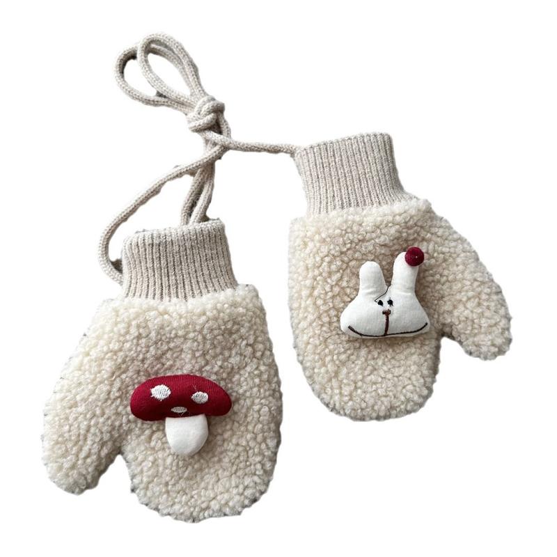 手袋 キッズ 子供用 防寒 グローブ 秋冬 1歳 2歳 3歳 4歳 かわいい 裏起毛 あったか カートゥーン アニ..