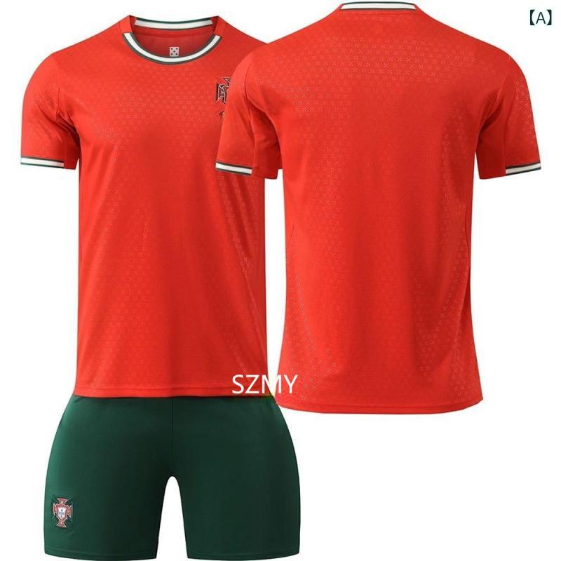 サッカーユニフォーム 子供用 ポルトガル代表 7号 C.ロナウド 8号 B.フェルナンデス レプリカ ポリエス..