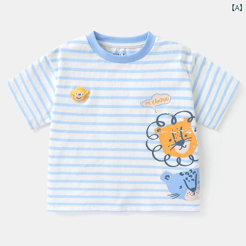 キッズ Tシャツ 半袖 夏 子供服 ベビー服 幼児 トップス カットソー カジュアル スポーティー 綿100% ..