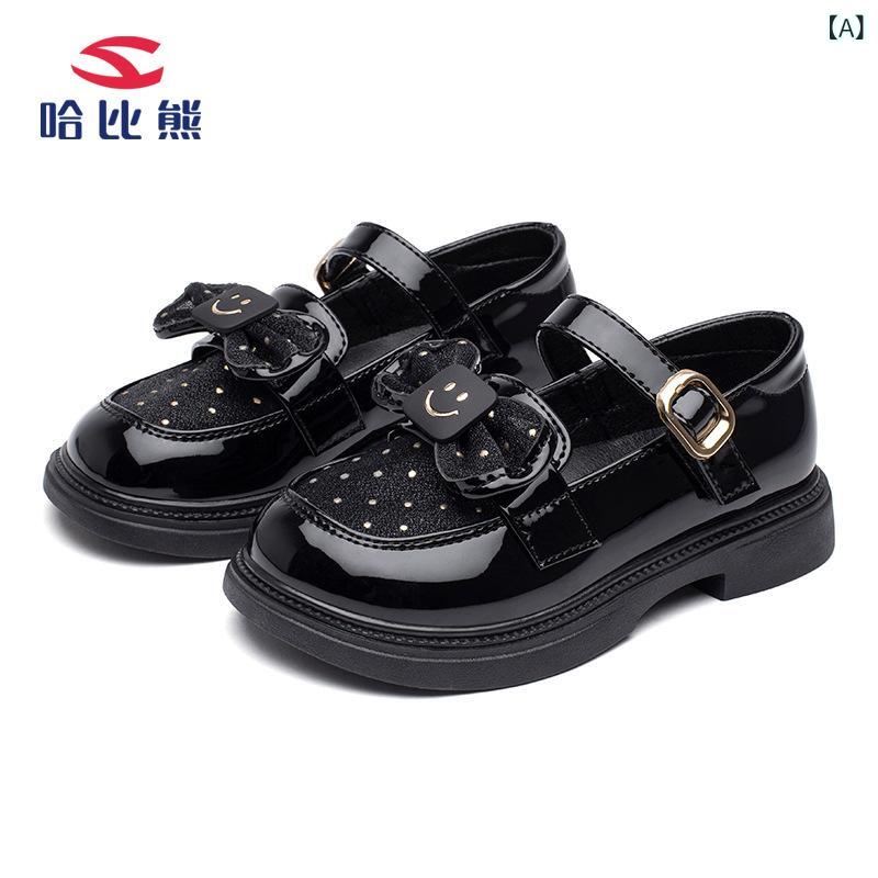 子供靴 女の子 春秋 ローファー 合成皮革 漆皮 無地 ブラック ベージュ 7歳 8歳 9歳 10歳 11歳 12歳 4..