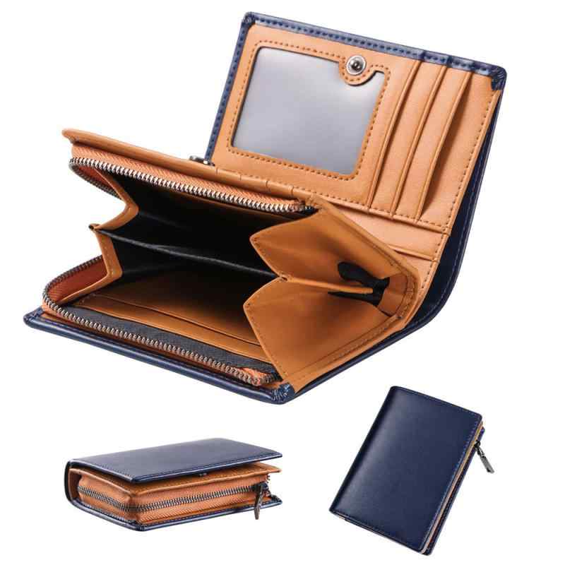 財布 男性用 本革 二つ折り RFID スキミング防止 多機能 牛革 ブラック ブラウン グリーン コーヒー 日常(x200)